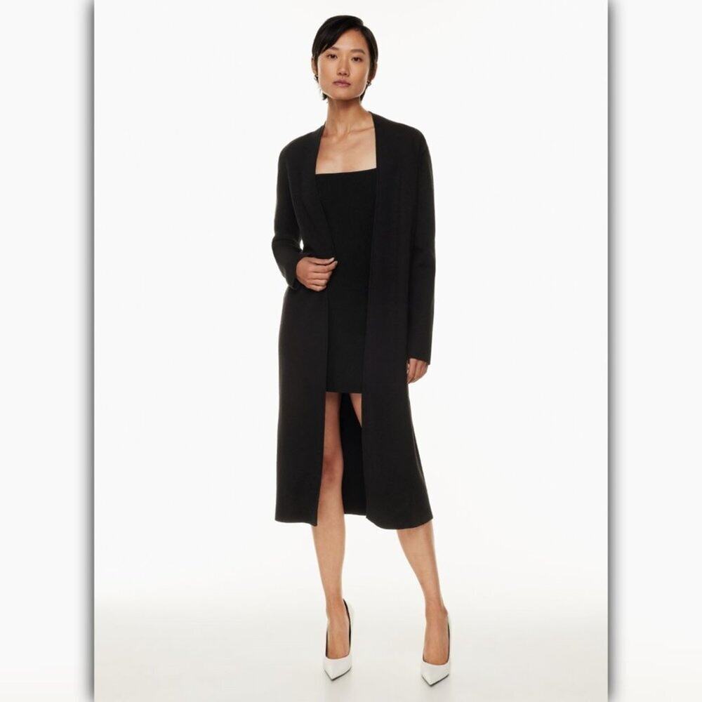 ♥ 698 ♥ (S/M) 10% Rabbit Hair Open Front Knee Length Cardigan